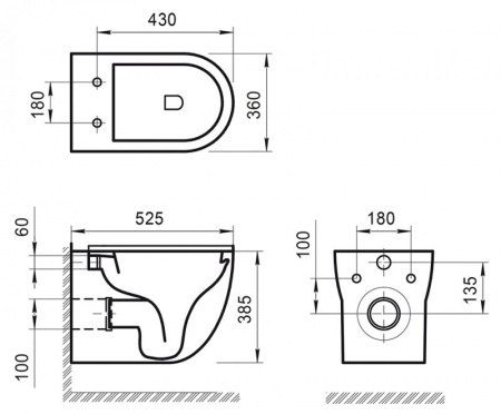 Фото унитаз подвесной belbagno onda bb066chr