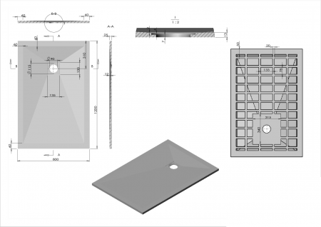 Фото поддон vincea 120x80 см vst-4sr8012w