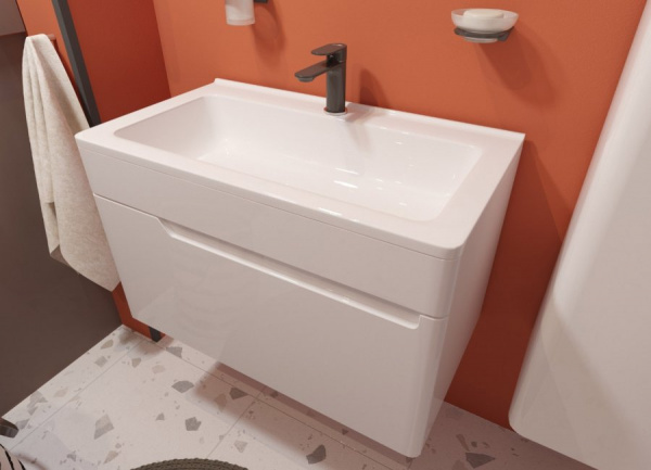 Фото тумба с раковиной эстет kare luxe 80 см фр-00005718