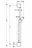 Фото душевая штанга со шлангом hansgrohe crometta 90 см 27614000