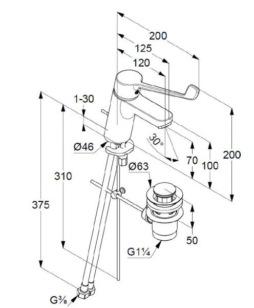 Фото смеситель для раковины kludi pure&easy 372870565