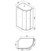 Фото душевая кабина loranto 120x80 см cs-66120-13l fw 120
