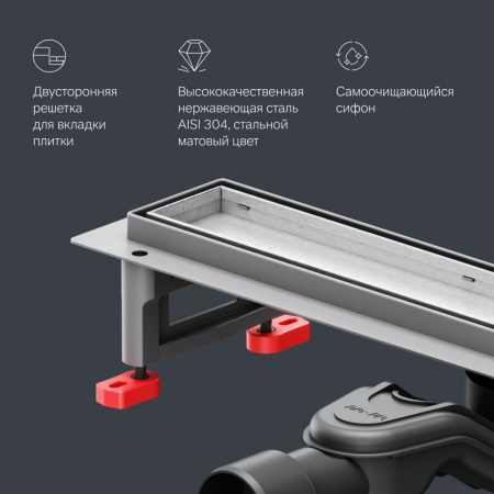 Фото душевой трап am.pm masterflow 50 см w01sc-u11-050-04sb
