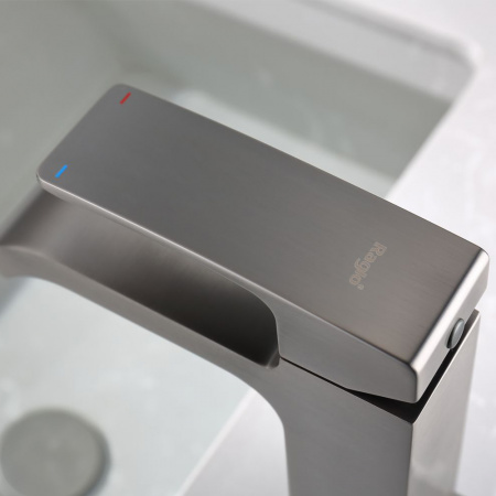 Фото смеситель для раковины raglo цвет: графит r02.10.09