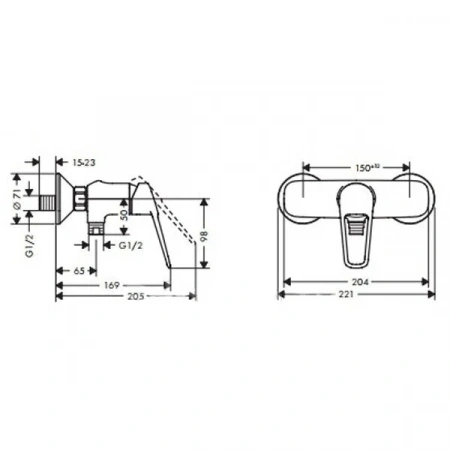 Фото смеситель для душа hansgrohe novus loop 71360000