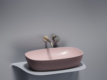 Фото раковина накладная ceramicanova element 60 см, цвет: розовый cn6049mp