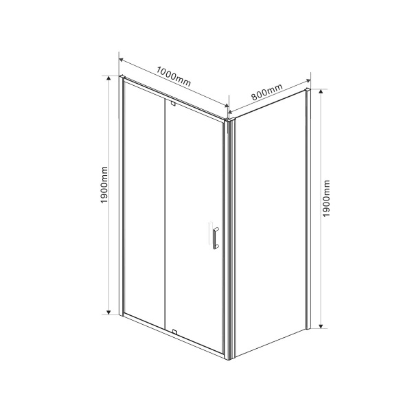 Фото душевой уголок vincea intra 100x80 см vsr-1i901080ch