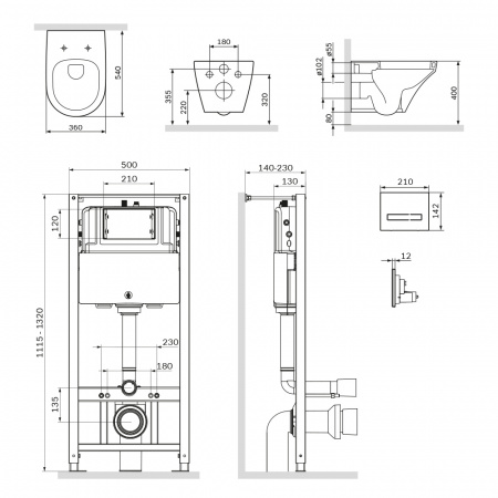 Фото унитаз с инсталляцией am.pm inspire is450a38.501700