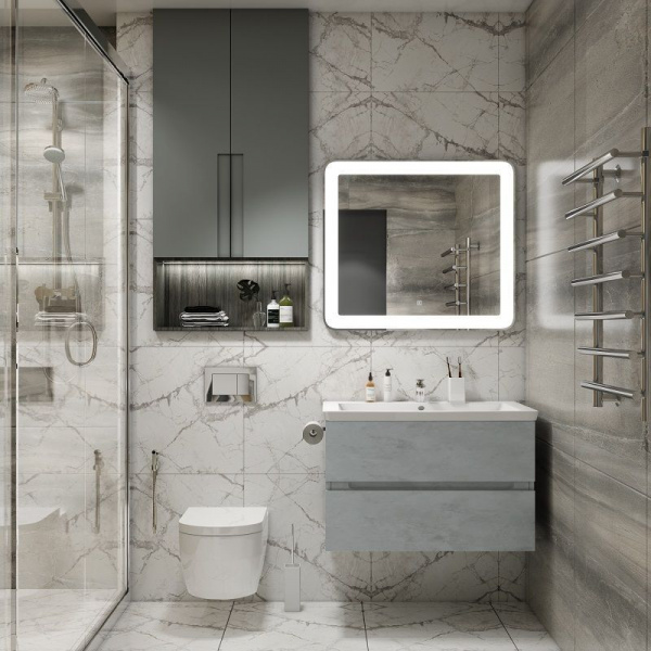 Фото тумба под раковину art&max techno 87 см am-techno-900-2c-so-ls935