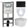 Унитаз с инсталляцией Сет 4 в 1 Ceramicanova CN3007_1001B_1000