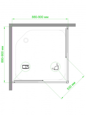 Фото душевое ограждение royal bath hpd rb90hpd-t 90x90 см