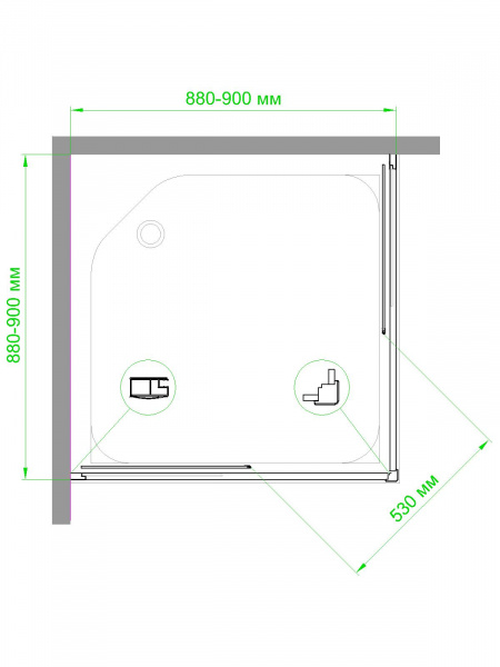 Фото душевое ограждение royal bath hpd rb90hpd-t 90x90 см