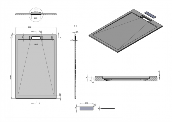 Фото поддон vincea 160x90 см vst-4srl9016w