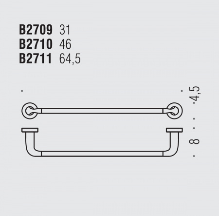 Фото полотенцедержатель colombo design basic 31 см b2709
