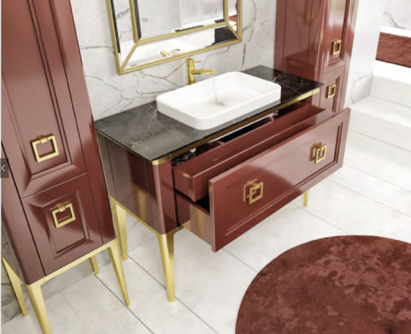 Фото тумба под раковину bagno piu tribeca 120 см, цвет: матовый лак tr-1-120