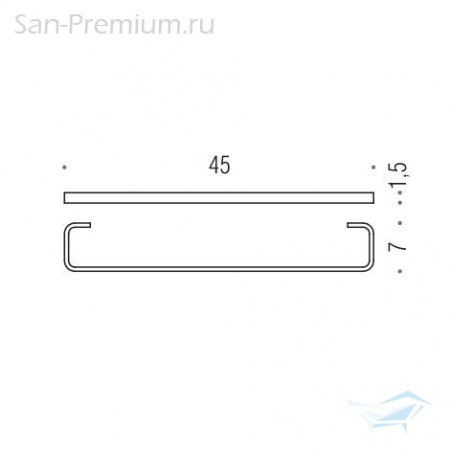 Фото полотенцедержатель colombo design time 45 см w4210