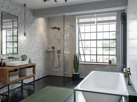 Фото термостатический смеситель для душа hansgrohe shower select 15763340