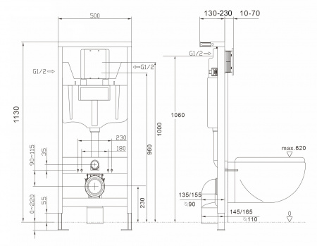 Фото инсталляция для унитазов abber ac0108