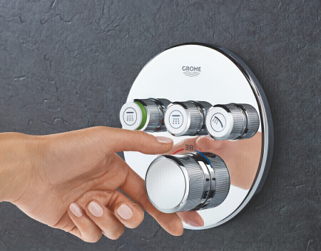 Фото термостатический смеситель для ванны grohe grohtherm smartcontrol 29121000