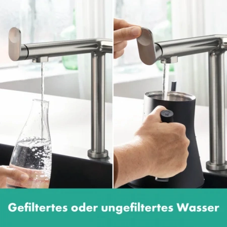 Фото смеситель для кухонной мойки hansgrohe aqittura 76802800