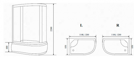Фото душевая кабина timo comfort t-8820c l 120x85 см