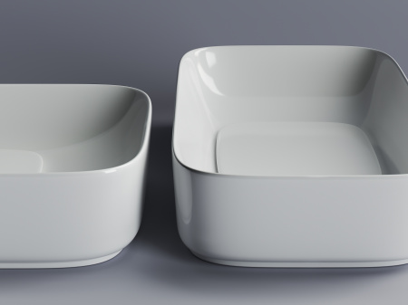 Фото раковина накладная ceramicanova element 60 см, цвет: белый cn5021