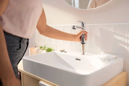 Фото смеситель для раковины hansgrohe rebris s 72520000