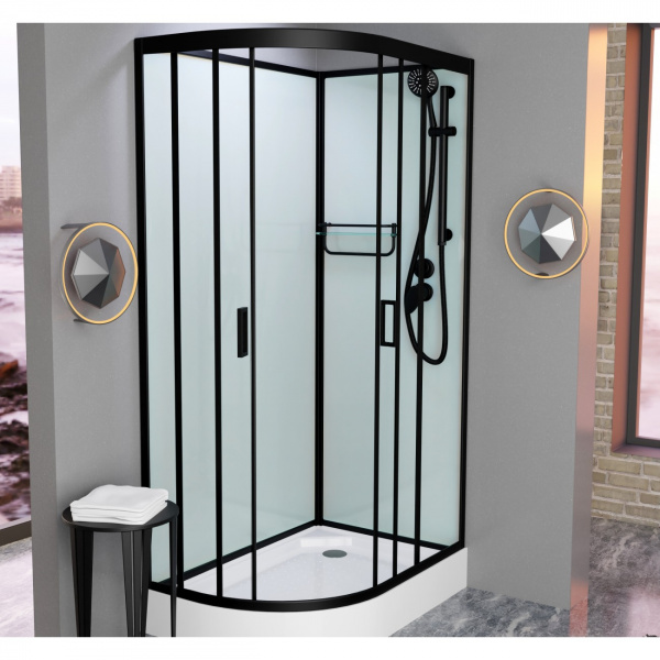 Фото душевая кабина душевая кабина frank f411r black 110x80 см 114005