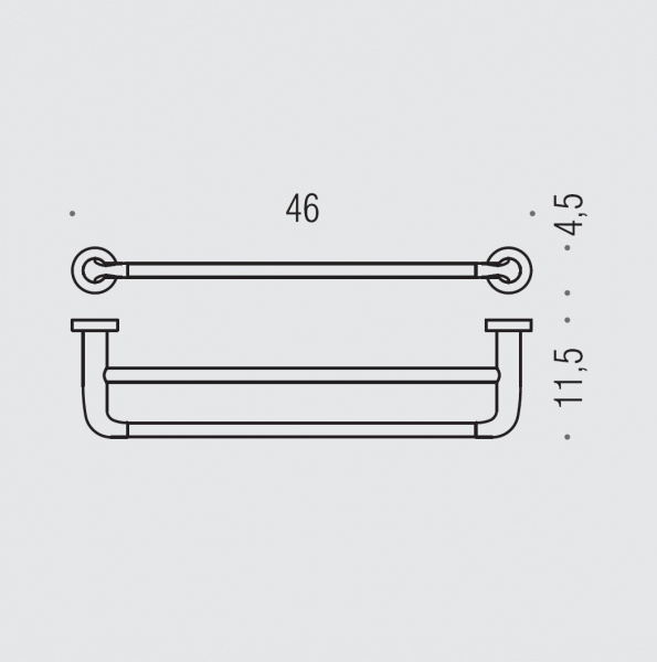 Фото полотенцедержатель двойной colombo design basic 46 см b2788