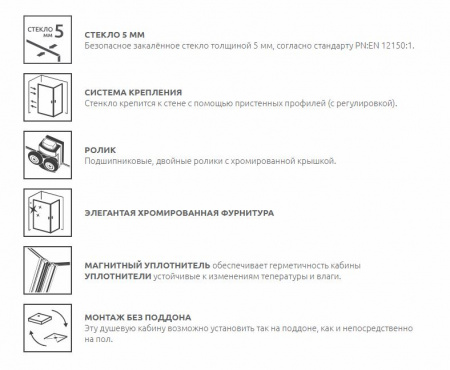 Фото душевое ограждение radaway premium plus e 120x90 см 30483-01-05n