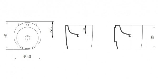 Фото раковина подвесная aet totem cr 41 см l102t0r0v1100
