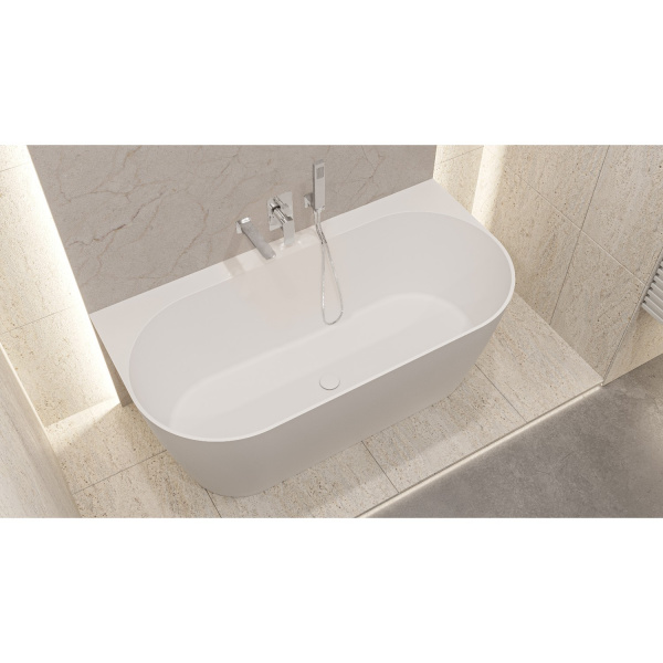Фото ванна из искусственного камня whitecross pearl b 155x78 см 0215.155078.200