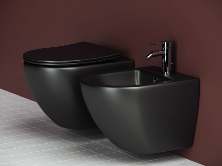 Фото унитаз подвесной, безободковый ceramicanova metropol cn4002mb