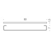 Фото полотенцедержатель colombo design time 60 см w4211