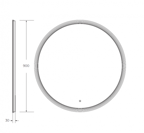 Фото зеркало cezares eco 90 см czr-spc-eco-900-led-tch