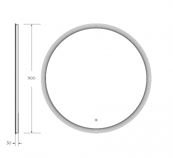 Фото зеркало cezares eco 90 см czr-spc-eco-900-led-tch