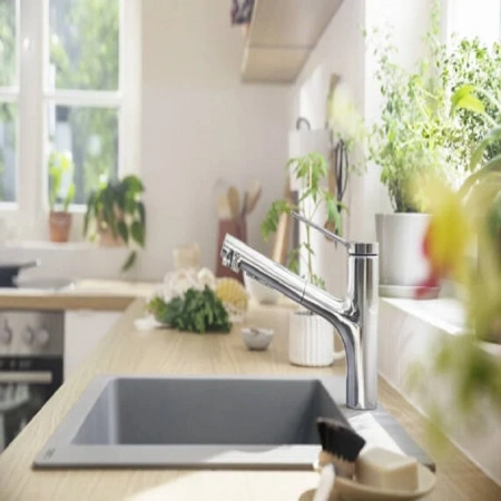 Фото смеситель для кухонной мойки hansgrohe zesis 74800800