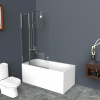 Шторка на ванну BelBagno UNO-V-11-80/150-C-Cr 80 см