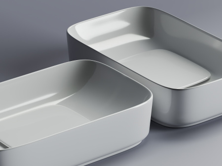Фото раковина накладная ceramicanova element 60 см, цвет: белый cn5021