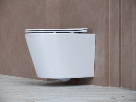 Фото унитаз подвесной, безободковый ceramicanova balearica cn6000