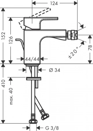 Фото смеситель для биде hansgrohe vernis shape 71211000