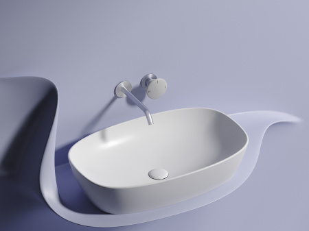 Фото раковина накладная ceramicanova element 60 см, цвет: белый cn6049mw