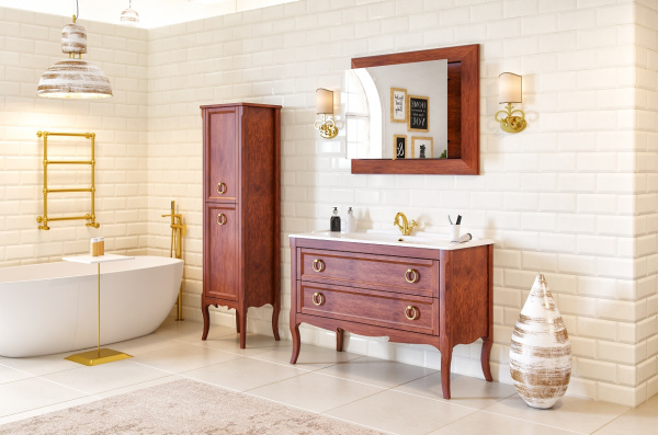Фото тумба под раковину bagno piu moretta 2.0 95 см, цвет: глянцевый лак mr-1-96