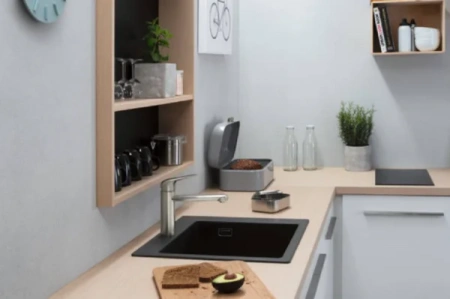 Фото смеситель для кухонной мойки hansgrohe focus 71806800