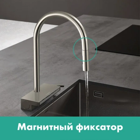 Фото смеситель для кухонной мойки hansgrohe aquno select 73831800