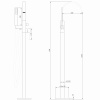Фото напольный смеситель для ванны abber wasserfall af8615g
