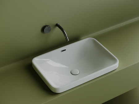 Фото раковина встраиваемая ceramicanova element 60.5 см, цвет: белый cn5041