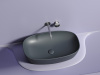 Фото раковина накладная ceramicanova element 60 см, цвет: антрацит cn6049mdh