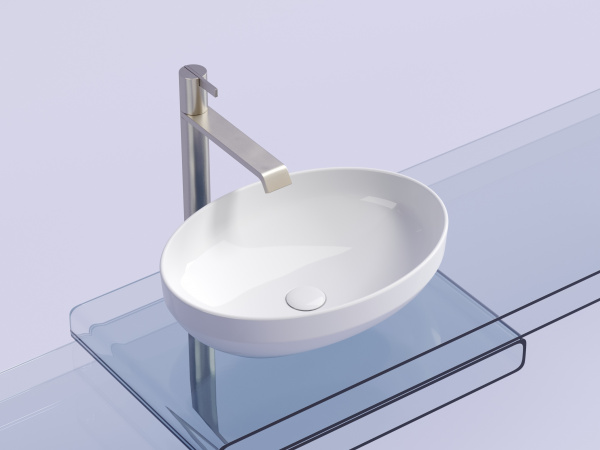 Фото раковина накладная ceramicanova element 50.2 см, цвет: белый cn6056