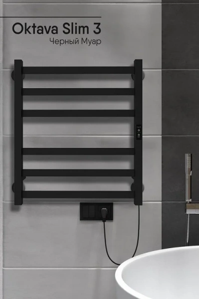 Фото электрический полотенцесушитель indigo oktava slim 60/50 lсloks3e60-50brrt